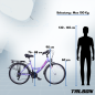 Preview: 24 Zoll Citybike mit StVZO Zubehör und 21 Gang Shimano Schaltung 791 Lila