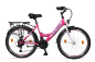 Preview: 26 Zoll Citybike mit StVZO Zubehör und 21 Gang Shimano Schaltung 791 Rosa