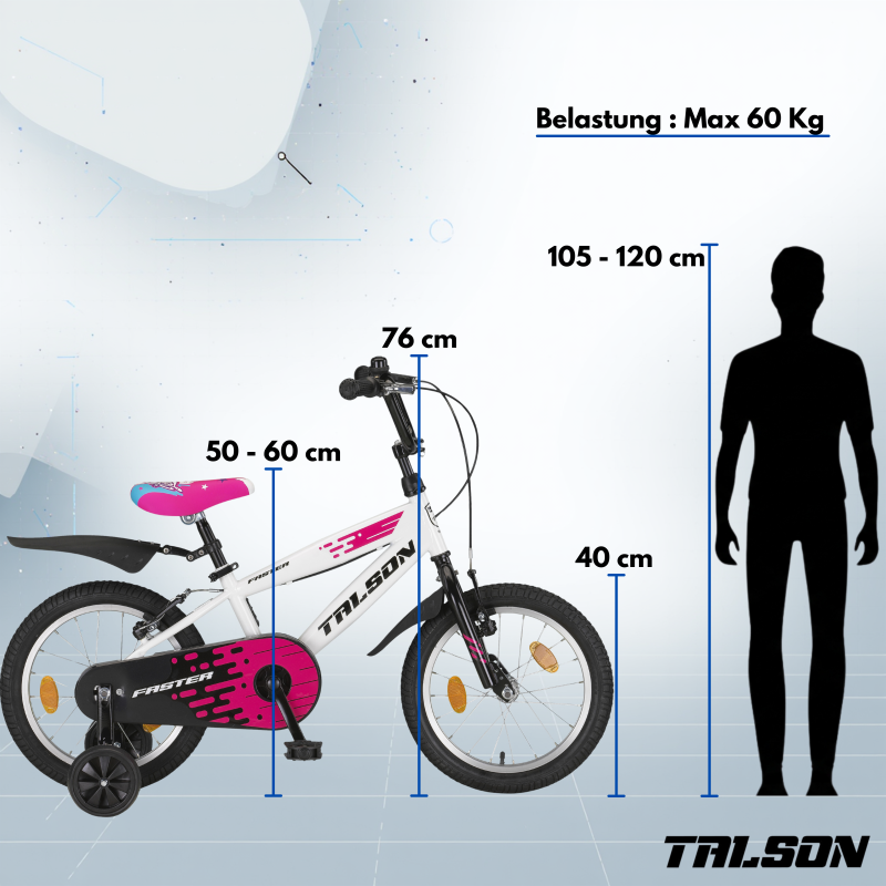 Preview: 16 Zoll Citybike mit Stützrädern Weiß