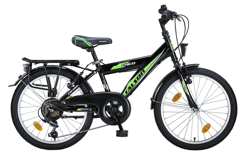 20 Zoll Citybike mit StVZO Zubehör und Shimano Kettenschaltung Schwarz