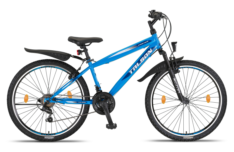 24 Zoll Mountainbike mit StVZO Zubehör und Shimano Kettenschaltung Blau