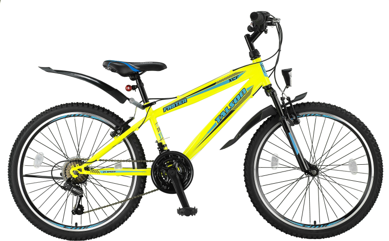24 Zoll Mountainbike mit StVZO Zubehör und Shimano Kettenschaltung Gelb