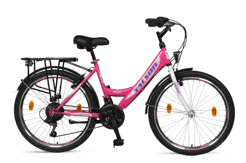 26 Zoll Citybike mit StVZO Zubehör und 21 Gang Shimano Schaltung 791 Rosa
