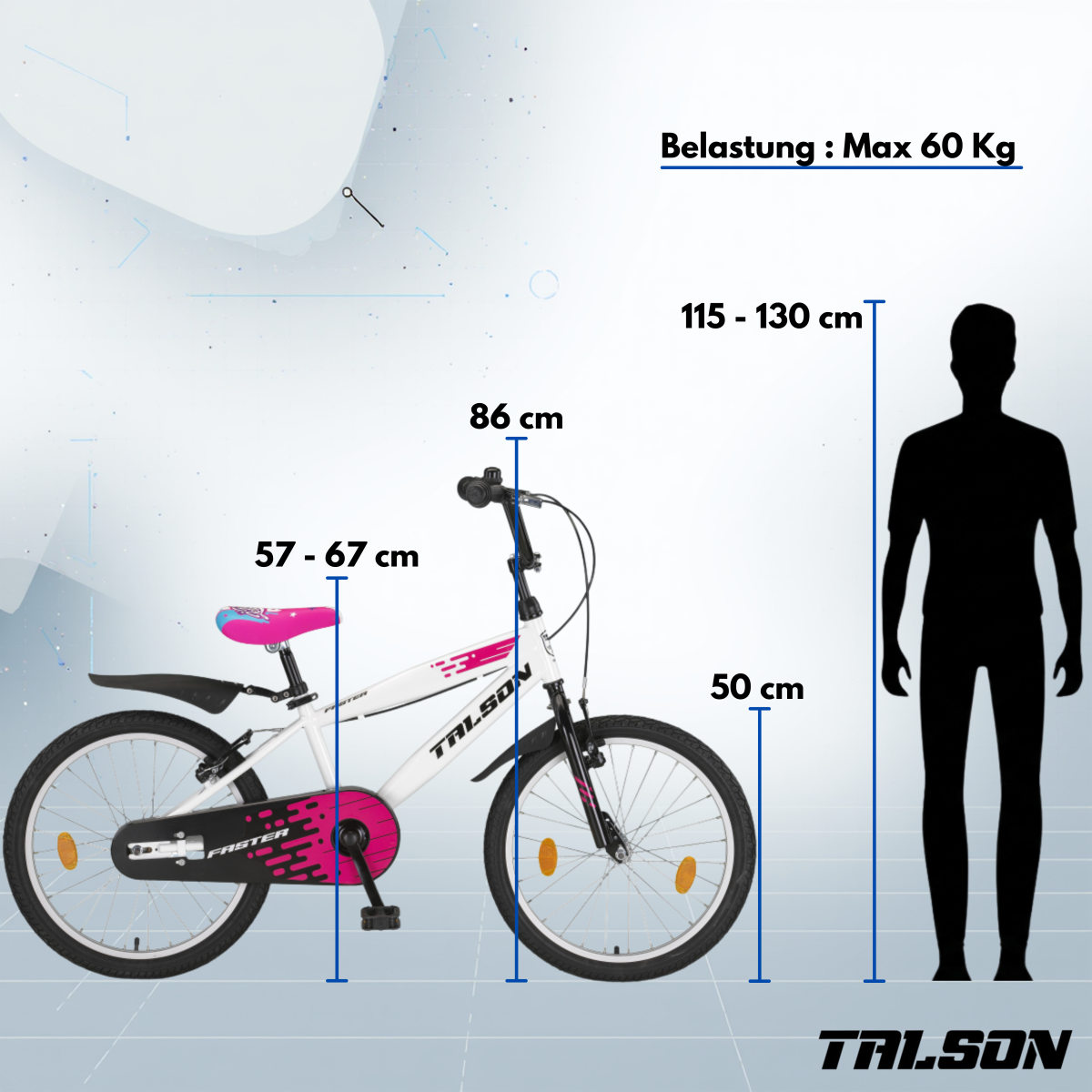 20 Zoll Citybike mit Zubehör Weiß