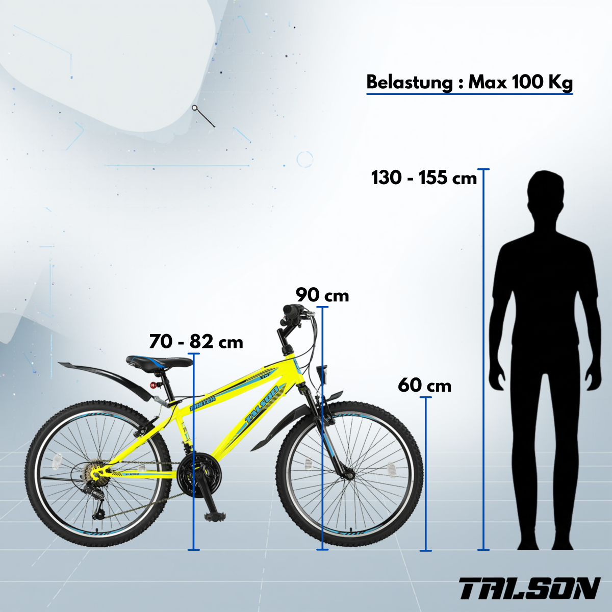 24 Zoll Mountainbike mit StVZO Zubehör und Shimano Kettenschaltung Gelb