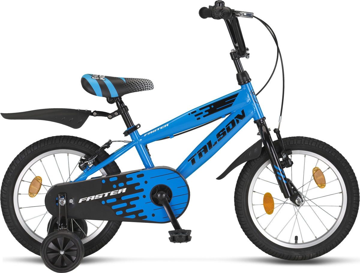 16 Zoll Citybike mit Stützrädern Blau